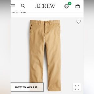 Boys J Crew Crewcuts chino khaki pant size 6
